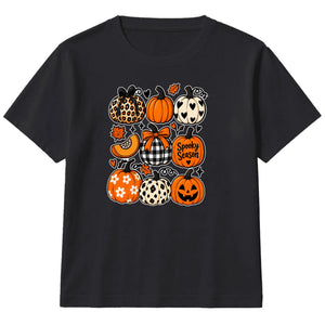 Decorated pattern pumpkins print Halloween Kids T-Shirt