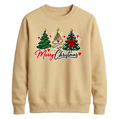 Decorative trio trees graphic Christmas Unisex Sweatshirt