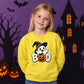 Delightful witch hat ghost boo Halloween Kids Sweatshirt
