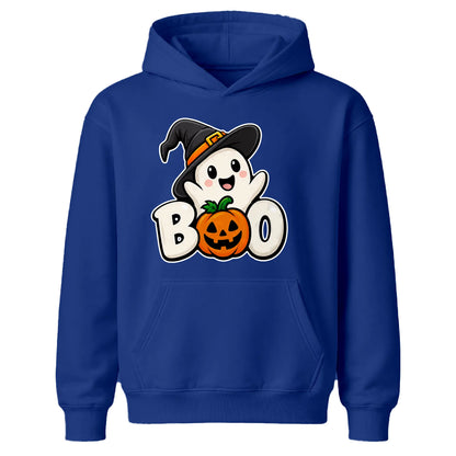 Delightful witch hat ghost pumpkin Halloween Kids Hoodie