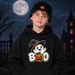Delightful witch hat ghost pumpkin Halloween Kids Hoodie
