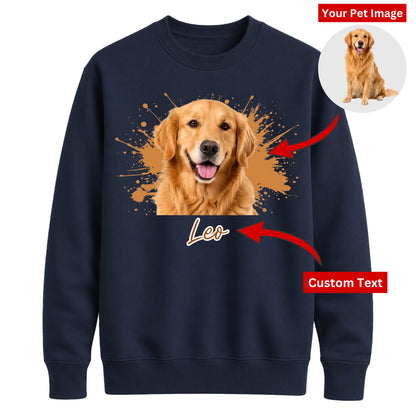 Novelty Splat Graphic Personalised Pet Unisex Sweatshirt