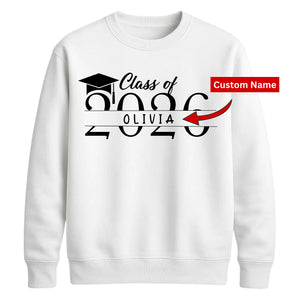 Graduation Unisex Sweatshirt Personalised Name Class of 2026