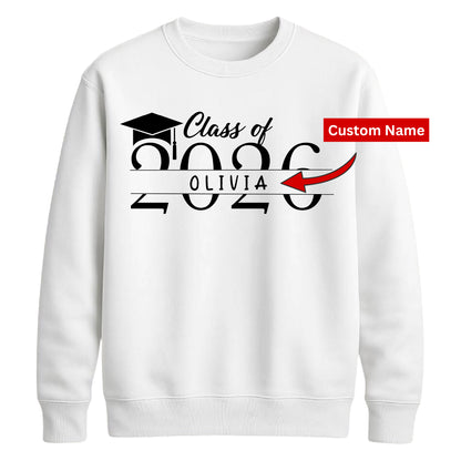 Graduation Unisex Sweatshirt Personalised Name Class of 2026