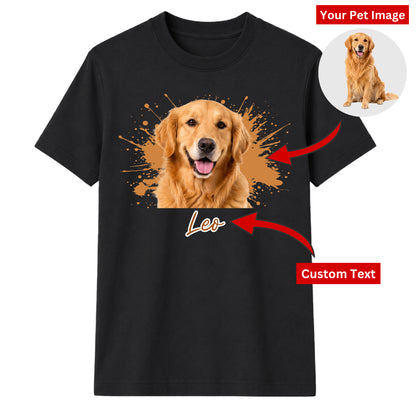 Bespoke Art Splat Personalized Pet Photo Unisex T-Shirt