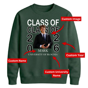 Graduation Unisex Sweatshirt Personalised Class of 2026 Gift for Him/Her