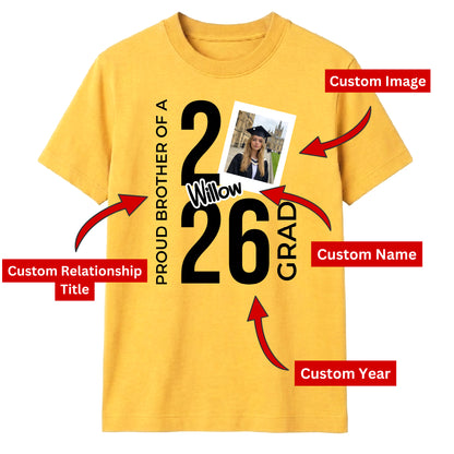 Personalised 2026 Graduation Unisex T-Shirt Custom Photo