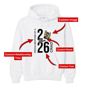 Personalised 2026 Graduation Unisex Hoodie Custom Photo