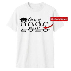 Graduation Unisex T-Shirt Personalised Name Class of 2026