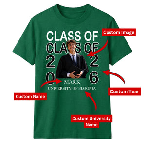 Graduation Unisex T-Shirt Personalised Class of 2026 Gift for Him