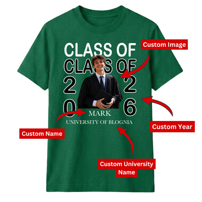 Graduation Unisex T-Shirt Personalised Class of 2026 Gift for Him