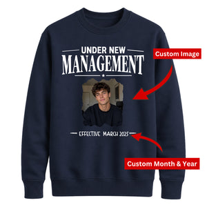 Custom Photo Under New Management Bride Groom Unisex Sweatshirt