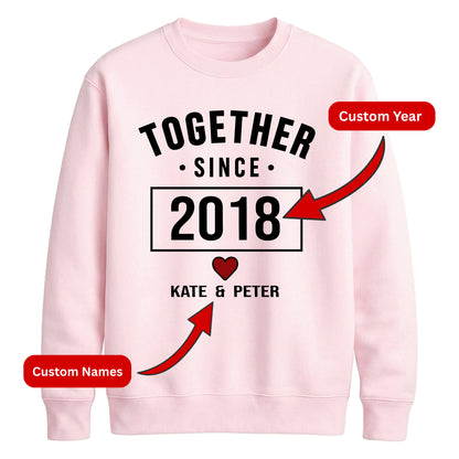 Cute Together Since Personalised For him For her gift sweatshirt