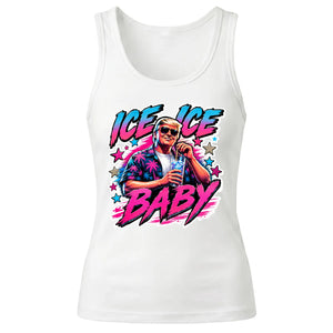 Donald Trump Ice Ice Baby 80s Graphic Ladies Tank Top