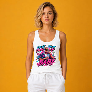 Donald Trump Ice Ice Baby 80s Graphic Ladies Tank Top
