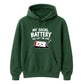 Drained social battery introvert Funny Memes Unisex Hoodie