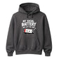 Drained social battery introvert Funny Memes Unisex Hoodie