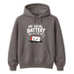 Drained social battery introvert Funny Memes Unisex Hoodie