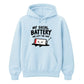 Drained social battery introvert Funny Memes Unisex Hoodie