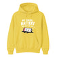 Drained social battery introvert Funny Memes Unisex Hoodie
