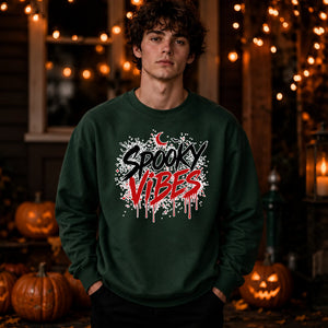 Dripping blood spooky vibes Halloween Unisex Sweatshirt