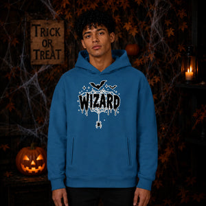 Dripping letters wizard and bats Halloween Oversized Hoodie