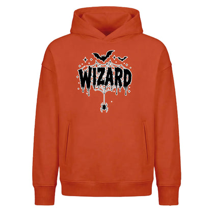 Dripping letters wizard and bats Halloween Oversized Hoodie