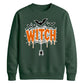 Dripping web witch bats print Halloween Unisex Sweatshirt