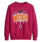 Dripping web witch bats print Halloween Unisex Sweatshirt