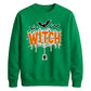 Dripping web witch bats print Halloween Unisex Sweatshirt