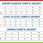 Embroidered Men's Chef Jacket, Personalised Chest Logo / Text Jacket, Custom Monogrammed Flag on Sleeve Chef Cooking Jacket, Gifts for Chef