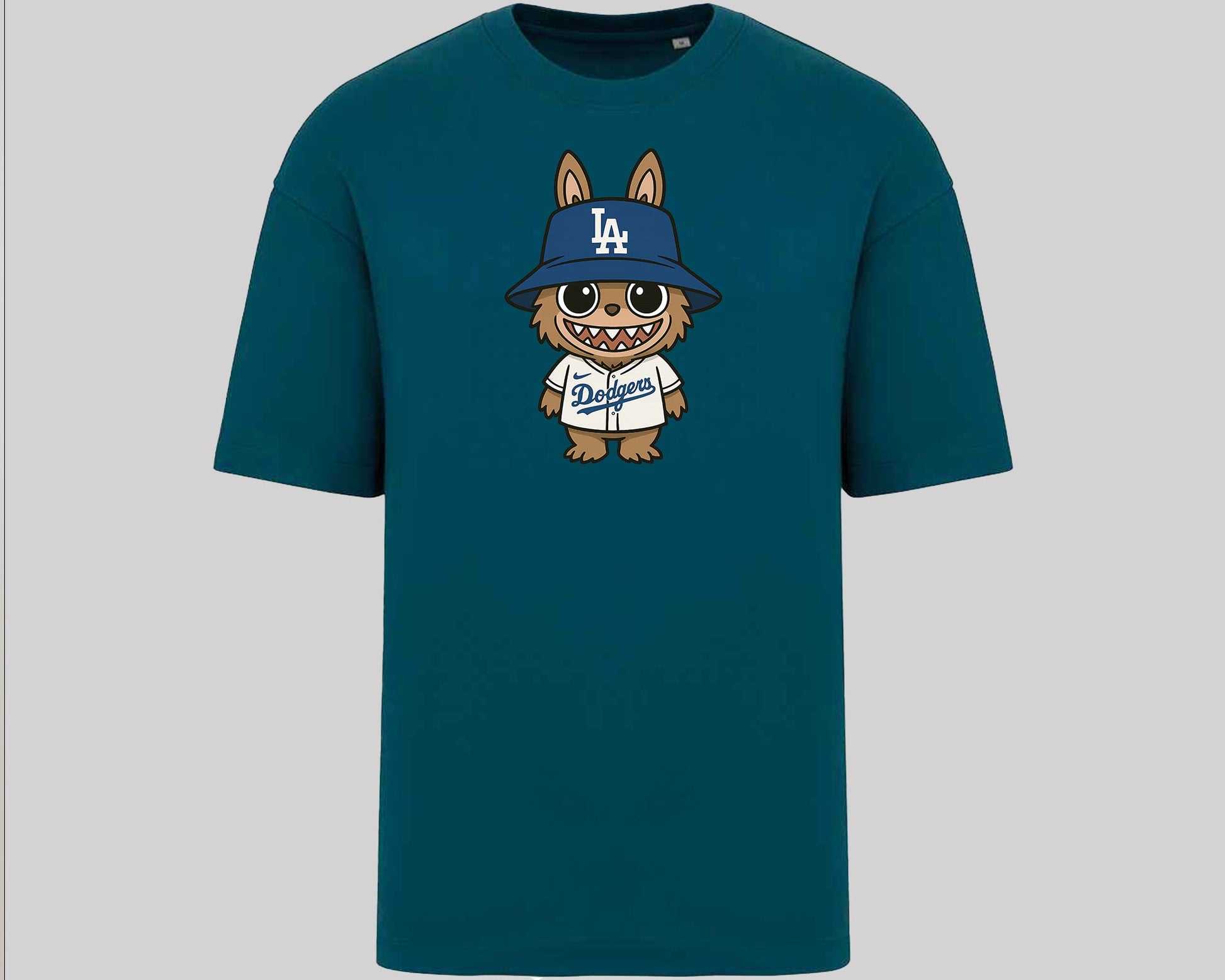 Labubu Oversized T-Shirt, Cute Anime Graphic Tee for Men & Women 100% Organic Cotton Streetwear Style M8408