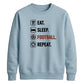 Eat Sleep Football Repeat Icon FIFA Printed Unisex Sweatshirt