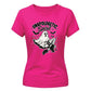 Edgy ghost fishnet boots graphic Halloween ladies t-shirt