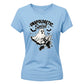 Edgy ghost fishnet boots graphic Halloween ladies t-shirt