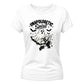 Edgy ghost fishnet boots graphic Halloween ladies t-shirt
