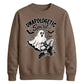 Edgy ghost fishnet boots print Halloween Unisex Sweatshirt