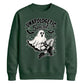 Edgy ghost fishnet boots print Halloween Unisex Sweatshirt