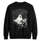 Edgy ghost fishnet boots print Halloween Unisex Sweatshirt