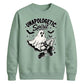 Edgy ghost fishnet boots print Halloween Unisex Sweatshirt