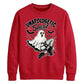 Edgy ghost fishnet boots print Halloween Unisex Sweatshirt