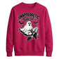 Edgy ghost fishnet boots print Halloween Unisex Sweatshirt