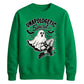 Edgy ghost fishnet boots print Halloween Unisex Sweatshirt