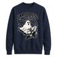 Edgy ghost fishnet boots print Halloween Unisex Sweatshirt