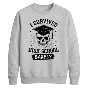 Edgy I Survived High School School Leavers sweatshirt