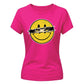 Edgy Ripped Smiley Face Graphic ladies fit T-Shirt