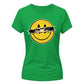 Edgy Ripped Smiley Face Graphic ladies fit T-Shirt