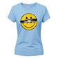 Edgy Ripped Smiley Face Graphic ladies fit T-Shirt