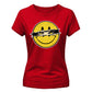 Edgy Ripped Smiley Face Graphic ladies fit T-Shirt