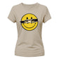 Edgy Ripped Smiley Face Graphic ladies fit T-Shirt